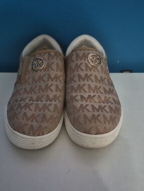 Michael Kors Kids Tan Slip-On Logo Sneakers